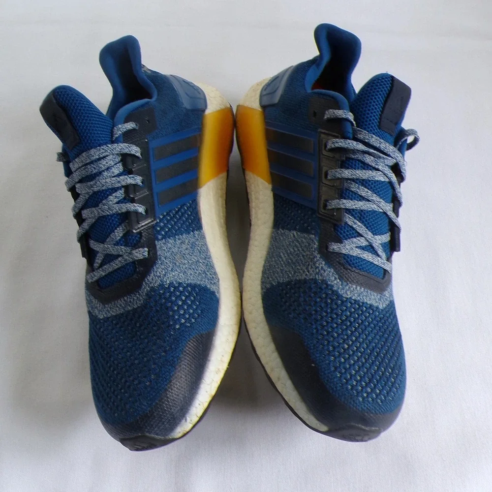 Adidas UltraBoost ST Collegiate Navy Blue Yellow Running Shoes AF6516 Mens 11